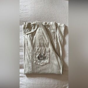 Travis Mathew Natural/Cream Pocket Tee with Embroidered Crest